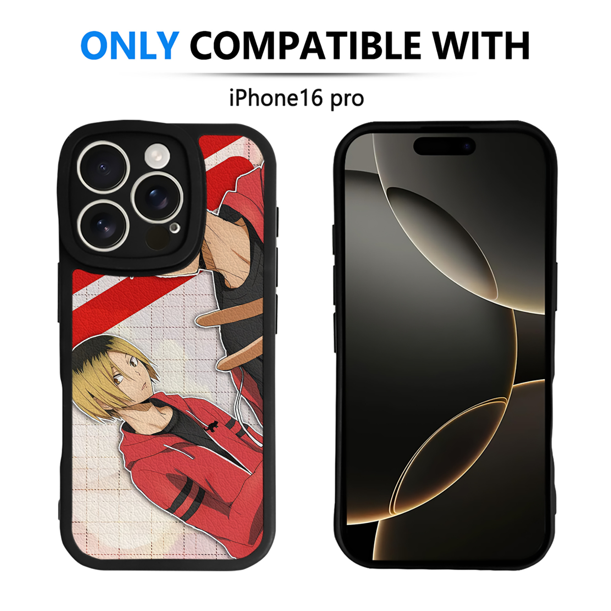 （画像用） ハイキュー!! Haikyu!! 【iPhone 16シリーズ対応】シリコンスマホケース（レザー調） 材質：シリコン